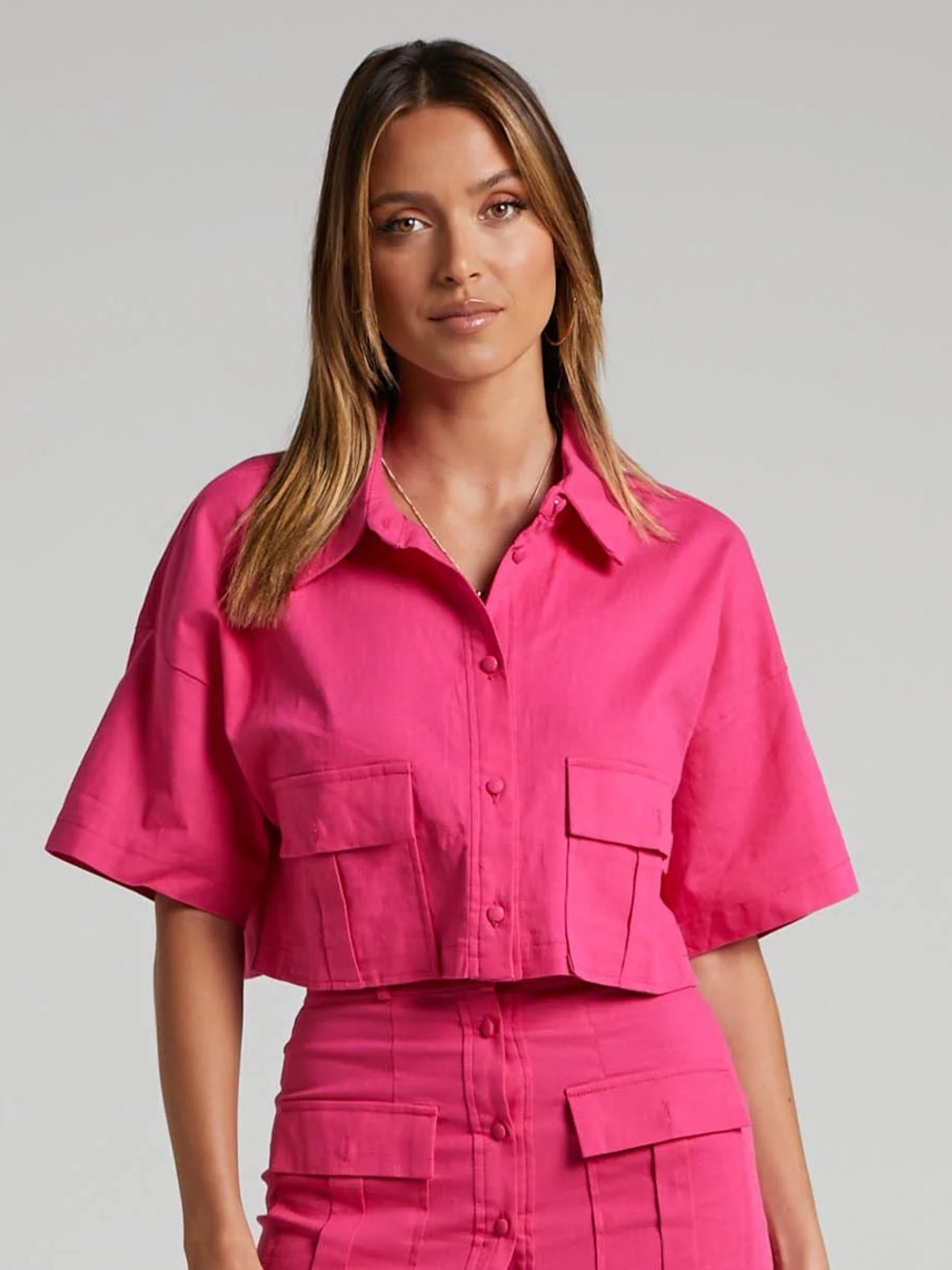 Showpo Navine Hot Pink Button-Front Shirt